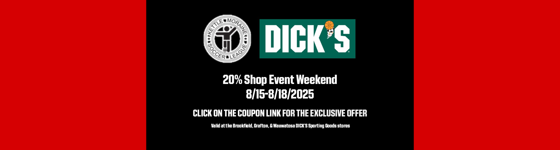 KMSL 20% off Shop Event Weekend