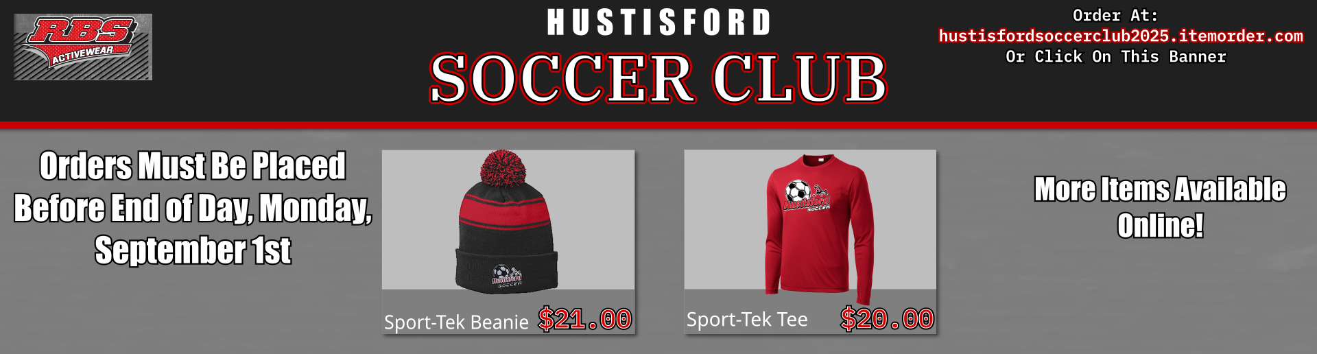 Hustisford Soccer Apparel Store